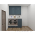 Armário de cozinha de agitador de madeira sólida azul americana Blue